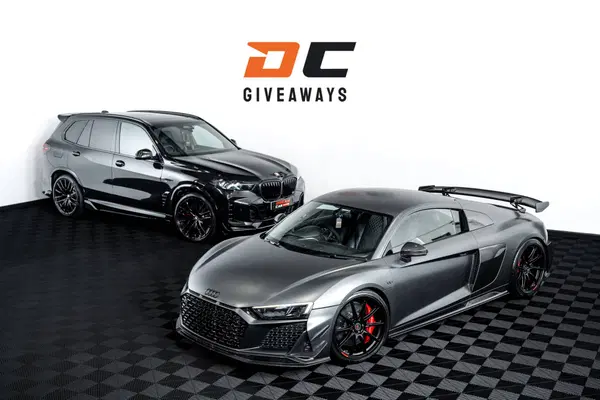 Win this Audi R8 V10 Plus & BMW X5 & £5,000 or £150,000 Tax Free
