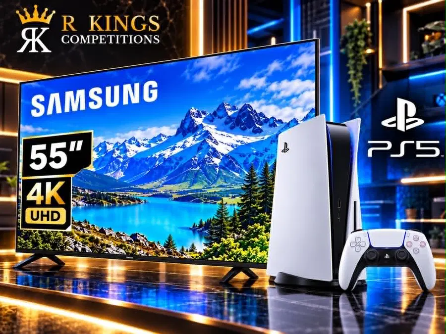 Samsung 55 inch TV and PS5 with Extra Controller