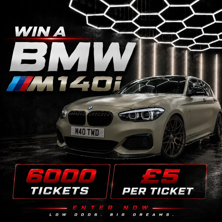 WIN A STAGE 2 BMW M140i or the £15K CASH ALTERNATIVE ON FRIDAY 25TH SEPTEMBER AT 8PM