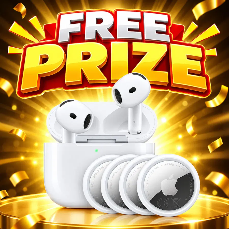 FREE PRIZE: AirPod & AirTags Bundle