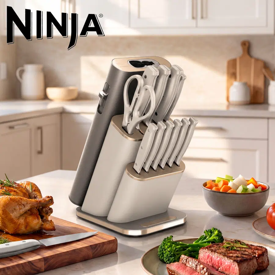 Ninja StaySharp 13-Piece Knife Block Set with Removable Knife Sharpener