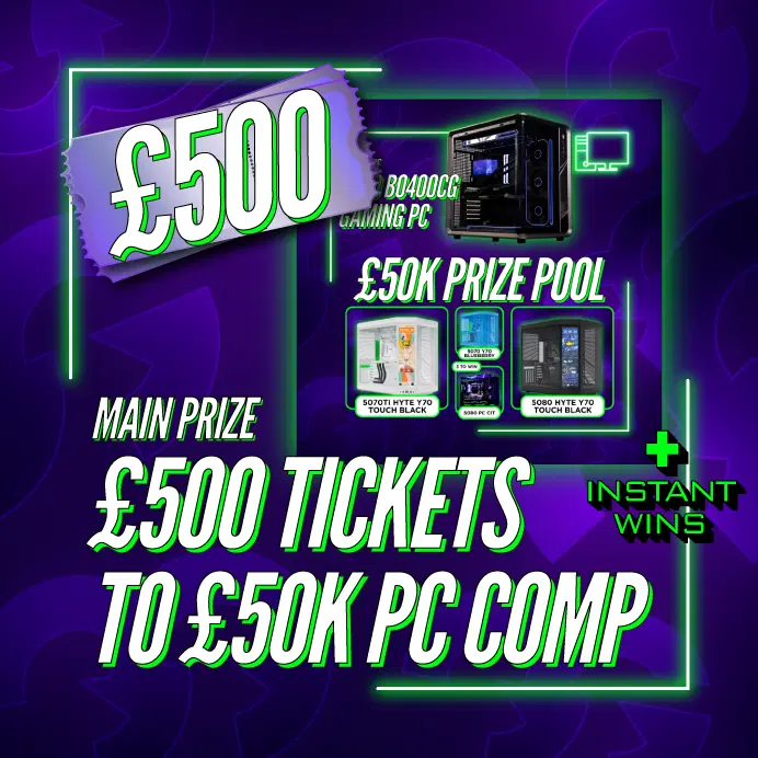 £500 Tickets To The £50k Mega PC Comp + Instant Wins #38