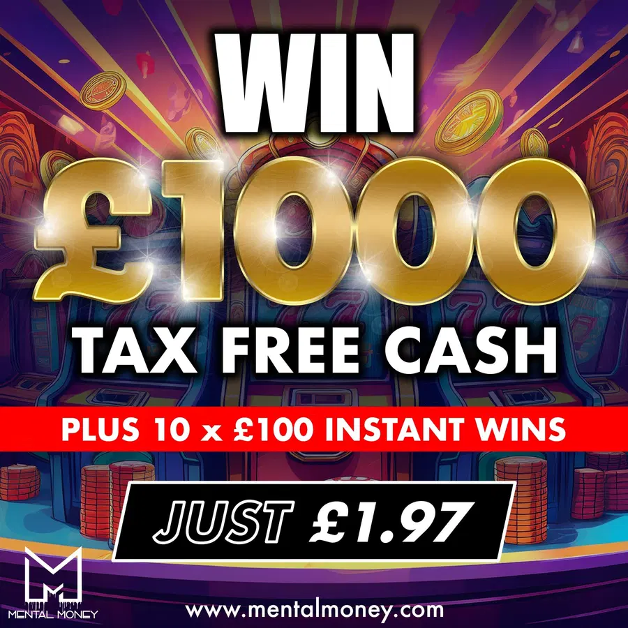 £1,000 Tax Free Cash + 10x £100 Instant Wins