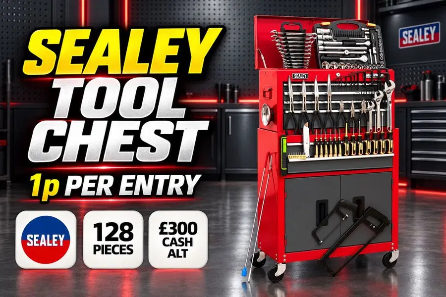 Win This Sealey Tool Chest with 128pc Tool Kit