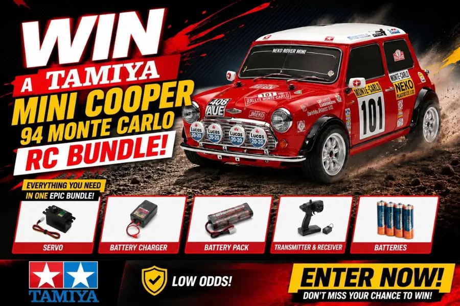 Win This Tamiya Mini Cooper Monte Carlo ’94 RC Bundle