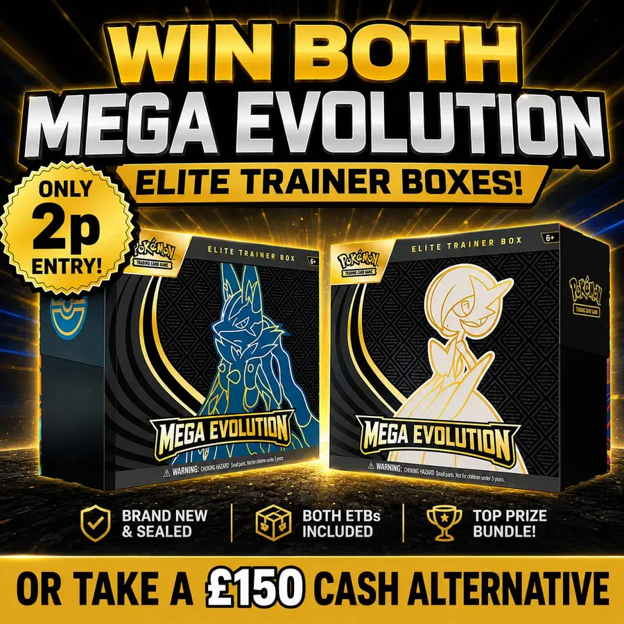 Pokémon TCG: Mega Evolution – Win BOTH Elite Trainer Boxes Or £150 Cash