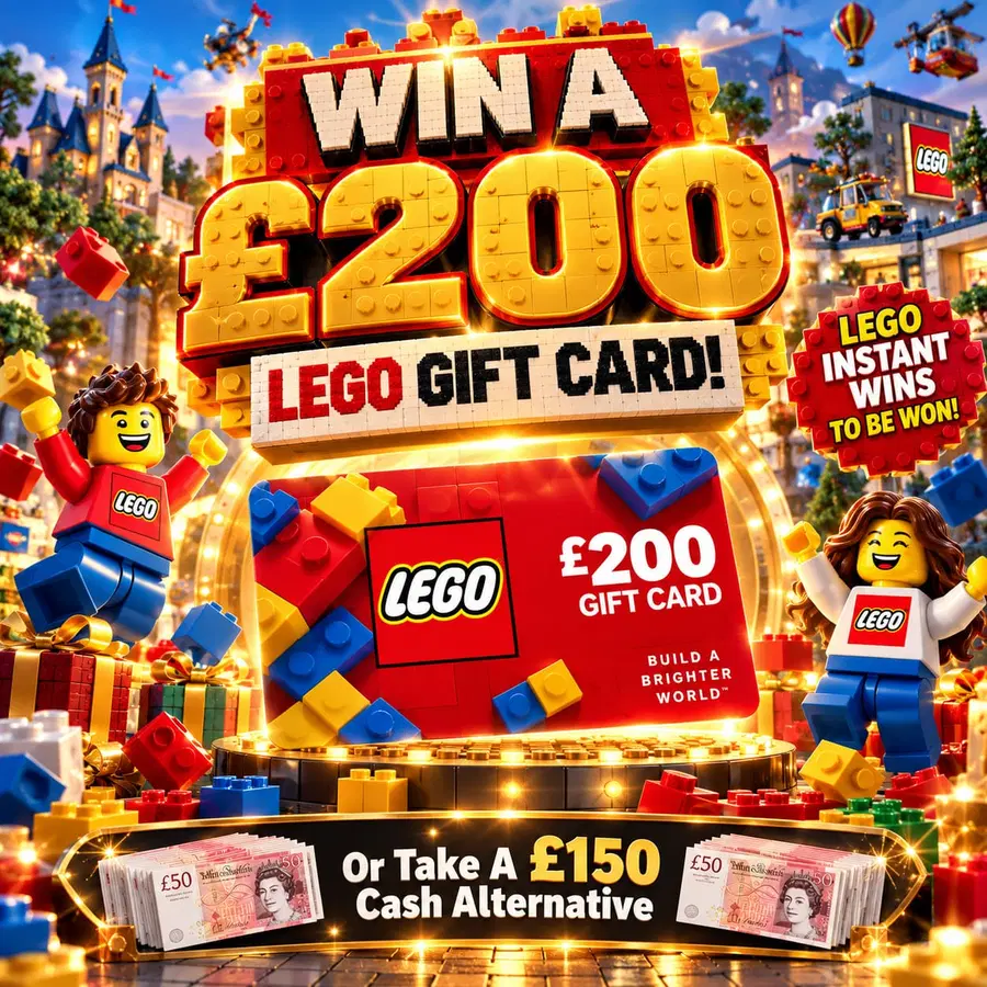 Legendary Lego Instant Wins – £200 Lego Gift Card End Prize