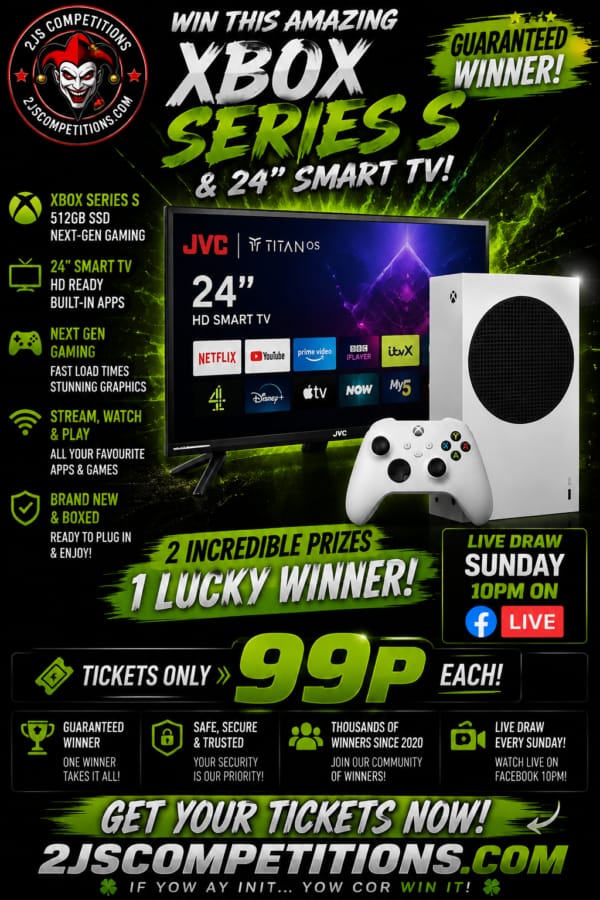 Xbox Series S & 24” Smart TV Bundle – Only 99p!