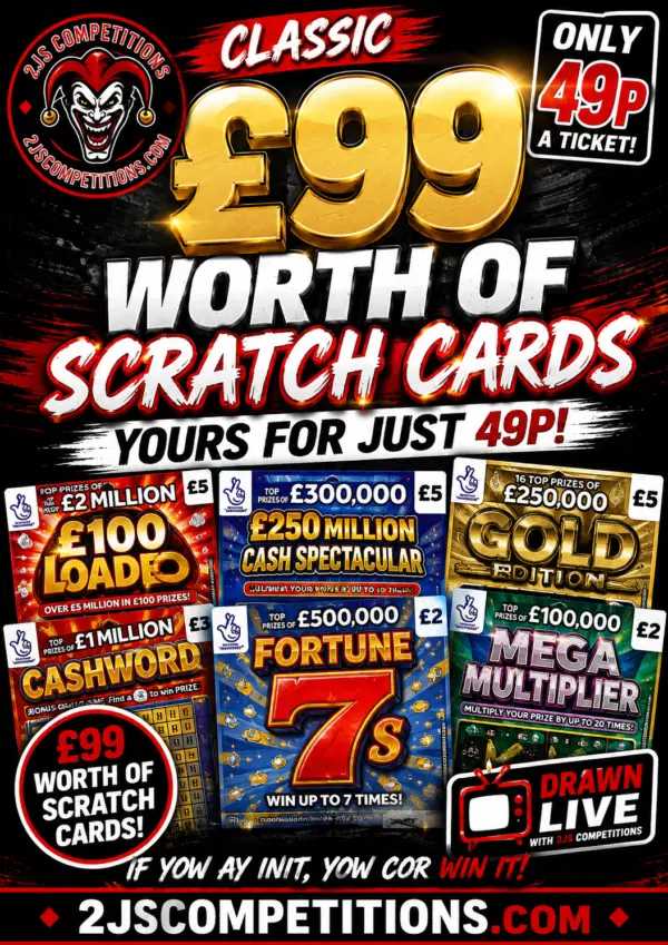 £99 Worth of Scratch Cards – Only 49p