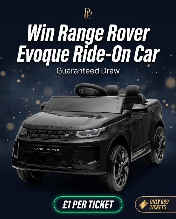 Win a Range Rover Evoque 12V Kids Ride-On Car or £150 Cash
