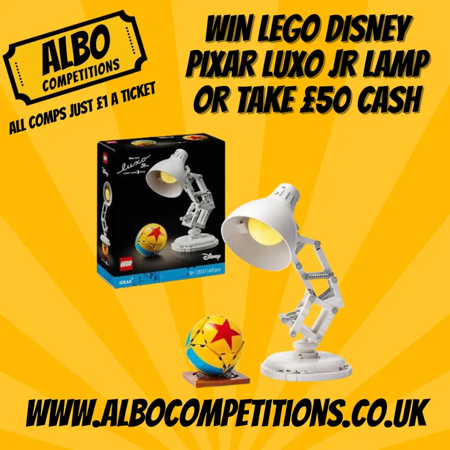 WIN LEGO DISNEY PIXAR LUXO JR LAMP SET 21357 OR TAKE £50 CASH