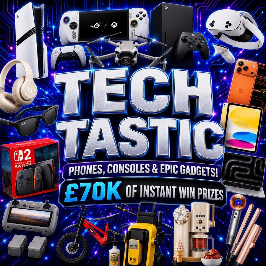 TECH TASTIC INSTANT WIN – £70,000 OF PRIZES!