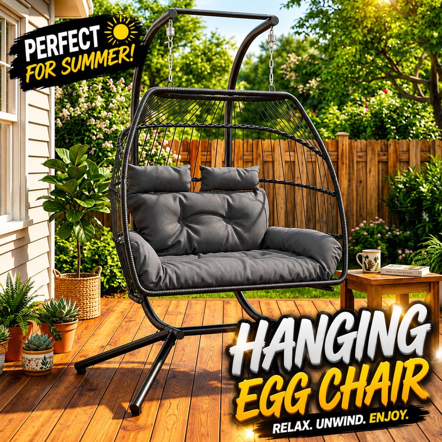 Double Swing Outdoor Egg Chair
