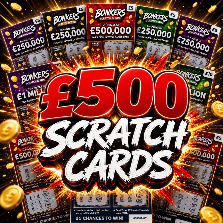 £500 Worth Of Scratch Cards!