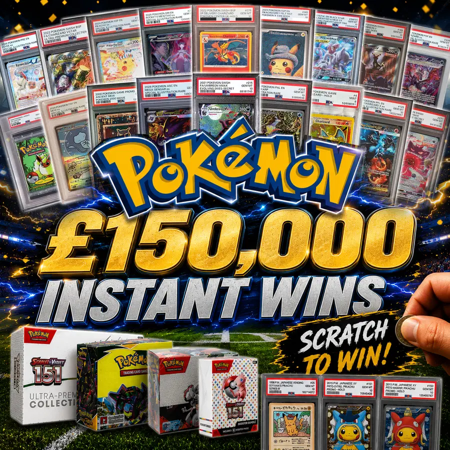 POKEMON, GOTTA SCRATCH EM ALL – OVER £150K OF INSTANT WINS!