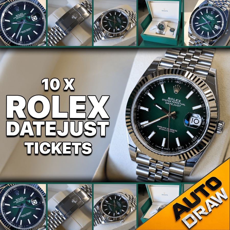 WIN 10 X ROLEX DATEJUST TICKETS WORTH £300 – DRAW NO.2
