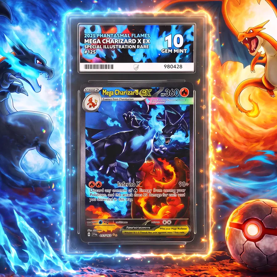 MEGA CHARIZARD EX 125/094 SIR ACE 10 GRADED POKEMON CARD