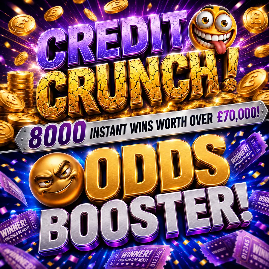 CREDIT & ODDS BOOSTER! 8000 Prizes Worth Over £70,000! + £500 End Prize!