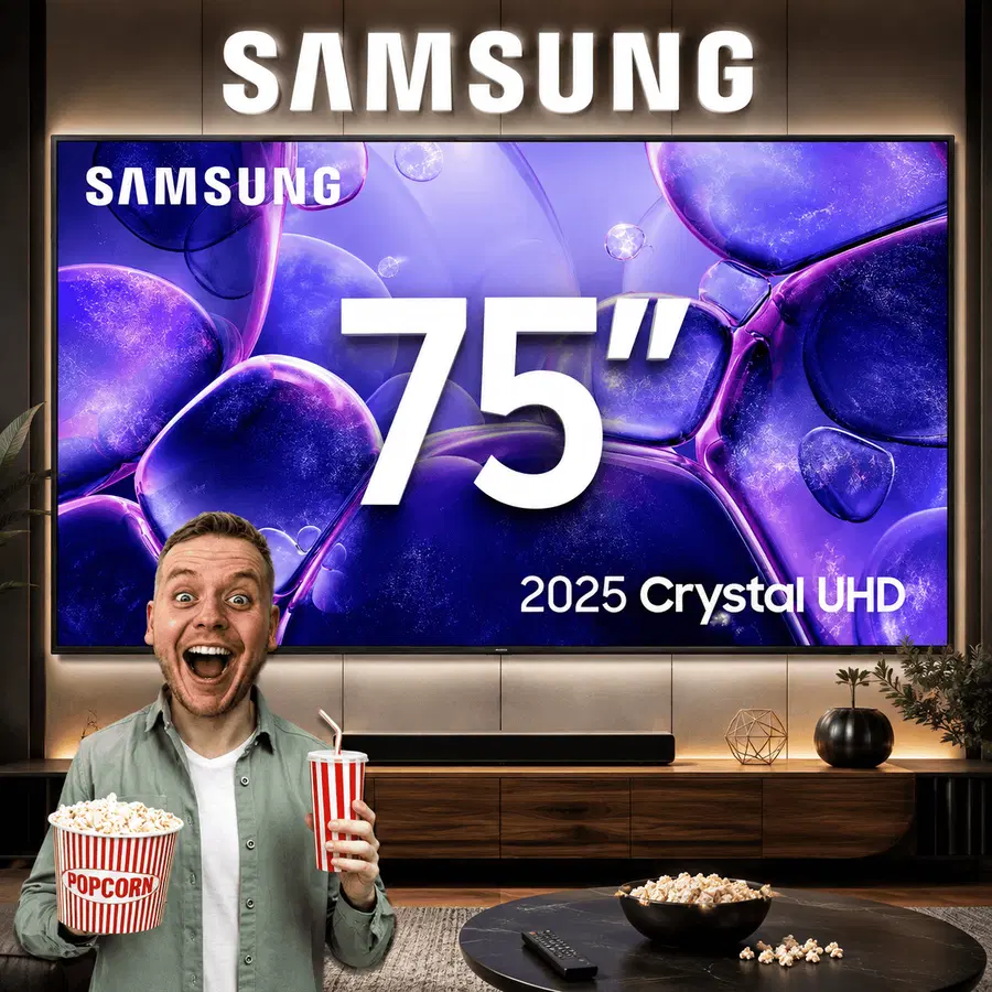2025 Samsung 75″ Crystal UHD Smart 4K TV