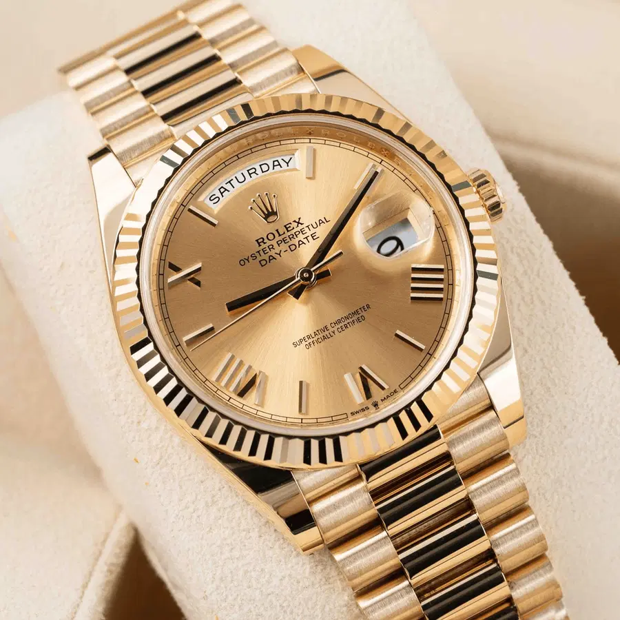Rolex DAY-DATE 40 Yellow Gold Champagne Dial – RRP £42,100!