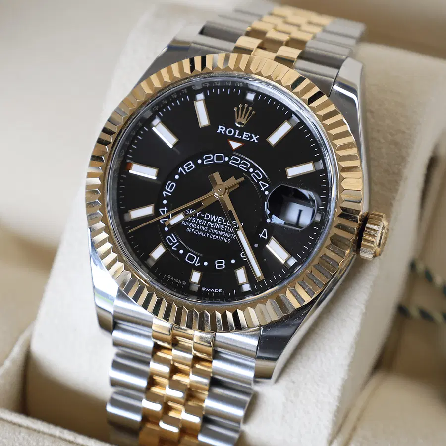 Rolex Sky-Dweller Bi-Metal Black Dial Jubilee Bracelet – RSP £20,600!