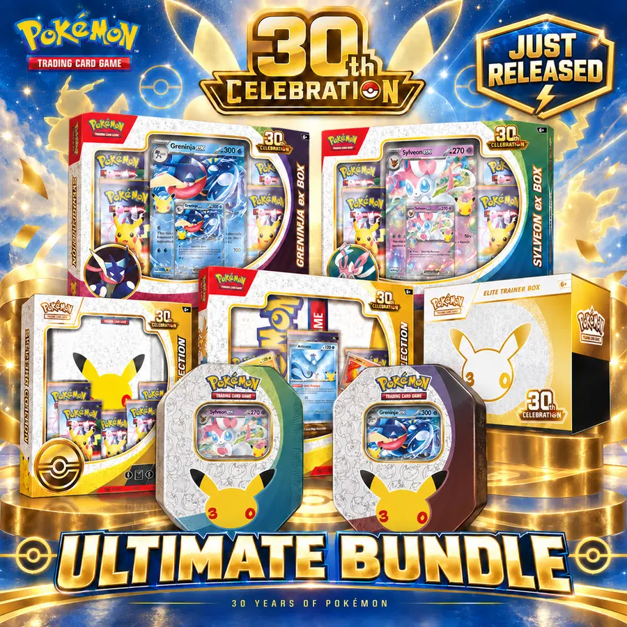 Pokemon 30th Celebrations ULTIMATE BUNDLE – JUST RELEASED!