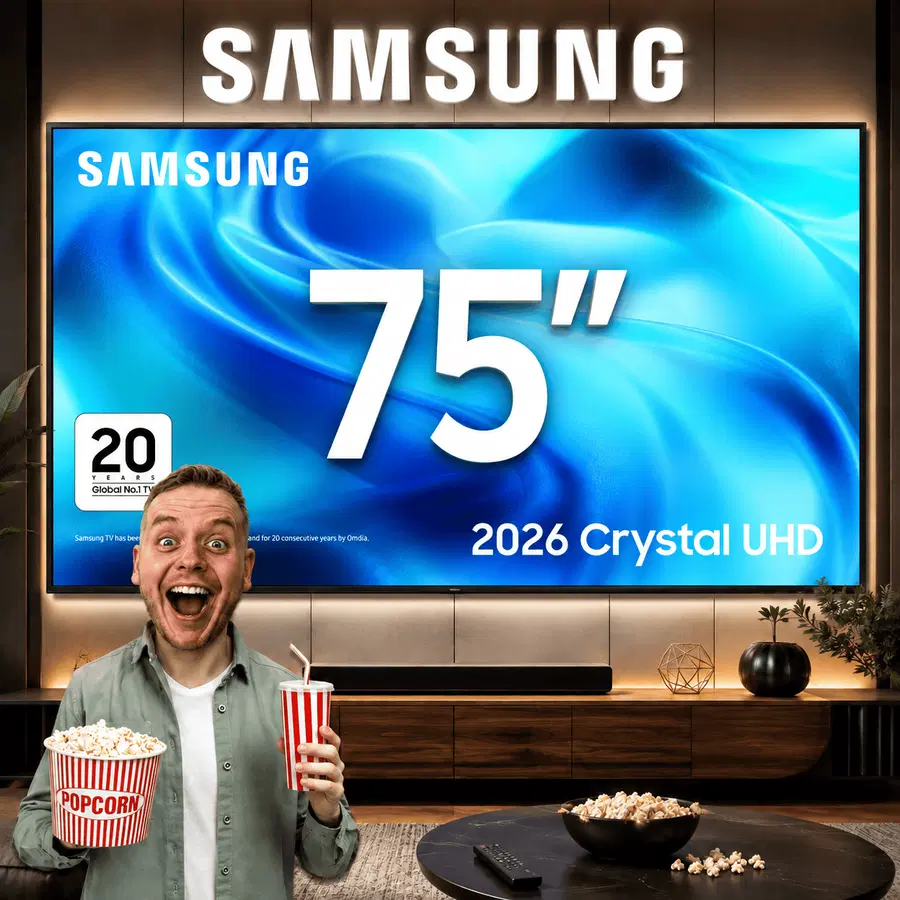 2026 Samsung 75″ Crystal UHD Smart 4K TV