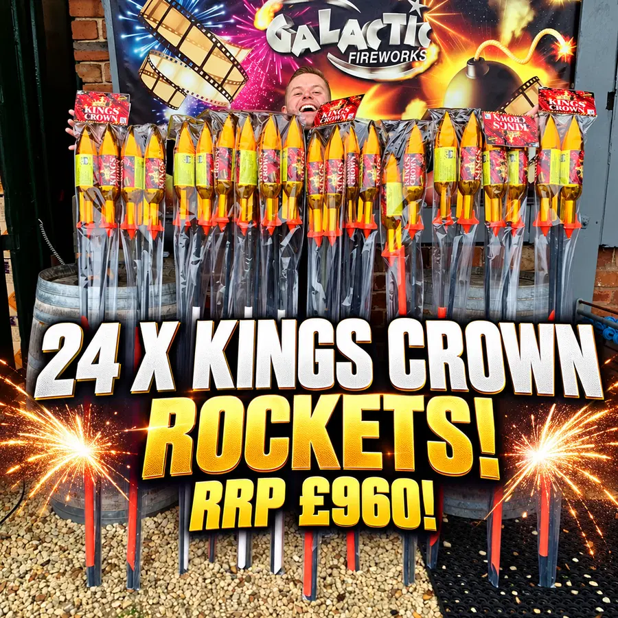 24 x King’s Crowns! (U.K’S Biggest Rockets) RRP – £960!