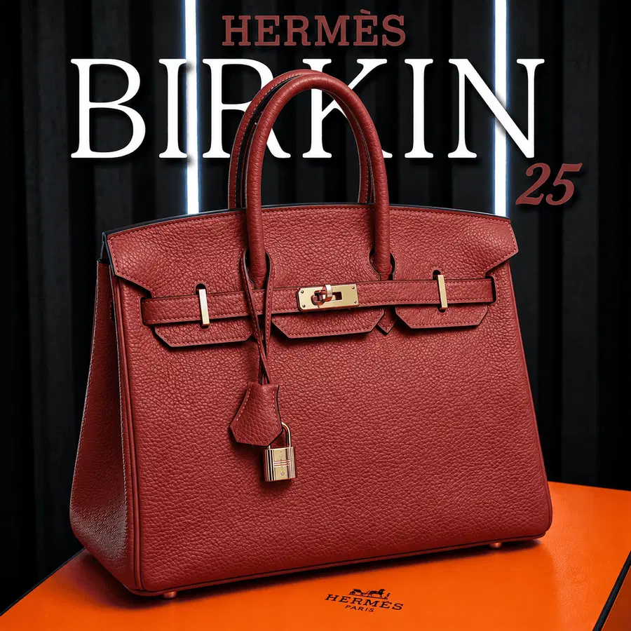 HERMES BIRKIN 25 – Rouge Grenat Gold Hardware – RSP £14,000!