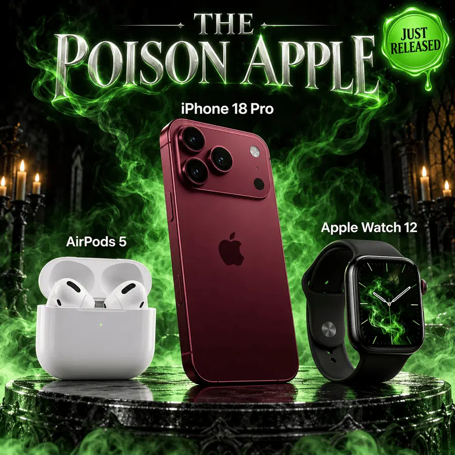 THE POISON APPLE BUNDLE – iPhone 18 PRO, Watch 12 & Airpods 5
