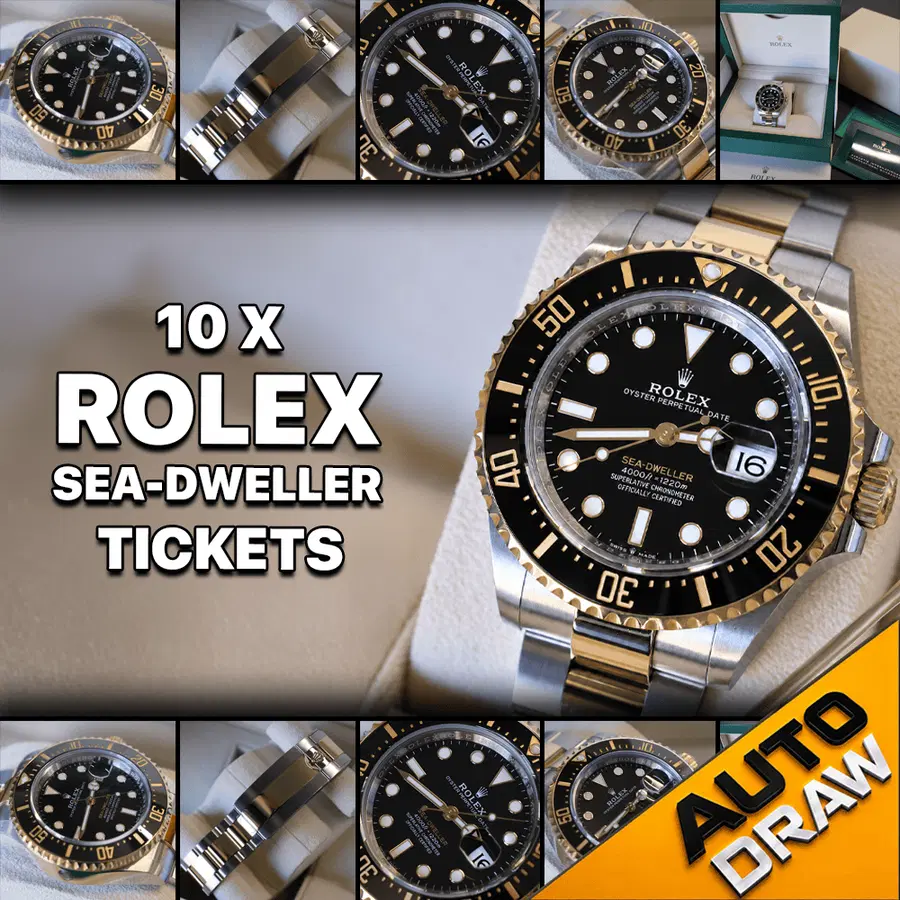 WIN 10 X ROLEX SEA-DWELLER TICKETS WORTH £300 – DRAW NO.1