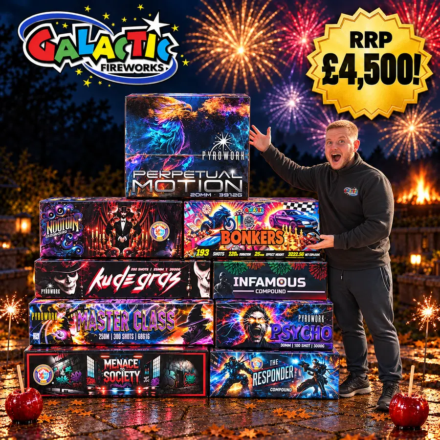 GALACTIC FIREWORKS The Big Boys Fireworks Package! – RRP £4,500!
