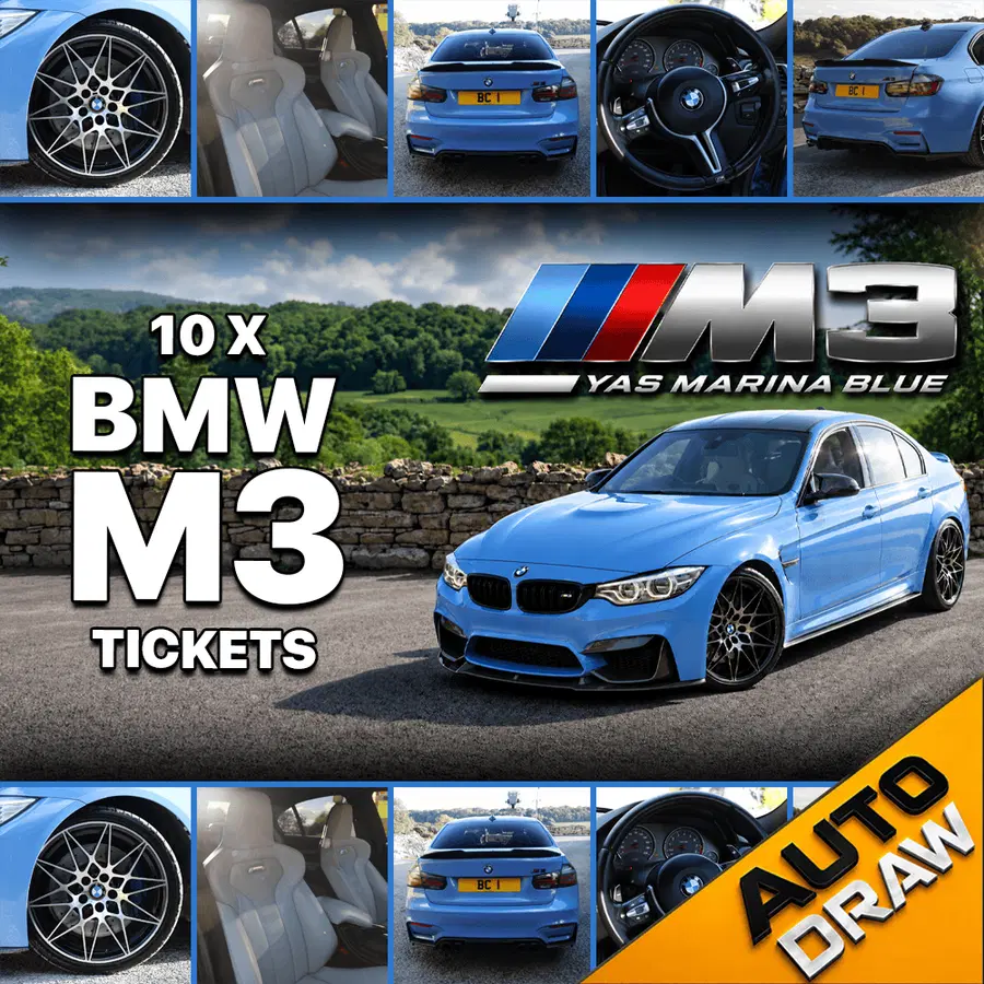 WIN 10 X BMW M3 TICKETS WORTH £250 – DRAW NO.1