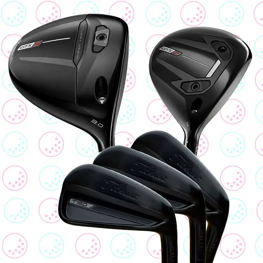 WIN TITLEIST GTS WOODS & LTD EDITION BLACK VAPOR T150 IRONS #1