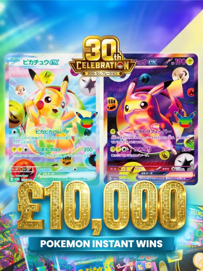 Pokémon 30TH CELEBRATION FUTURISTIC BOX! £10,000 Pokémon Prizes