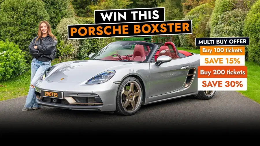 Time is running out! Feel the Porsche Performance - Win This 718 Boxster 25 Years Edition for Just 22p!
