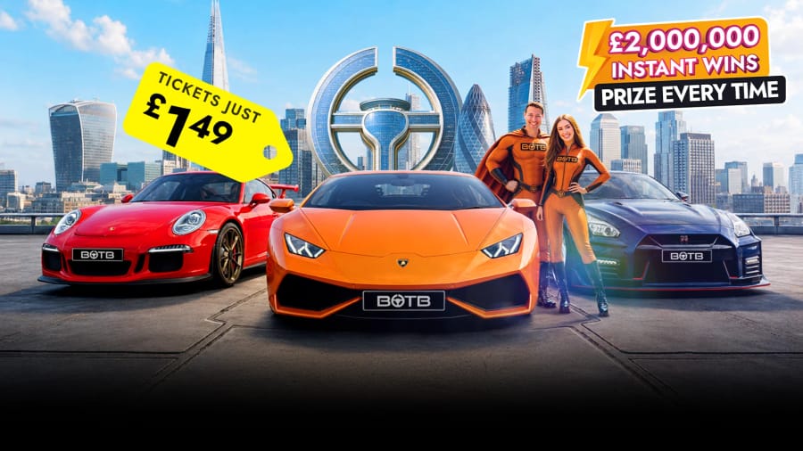 Now Live! Win An Instant Prize Every Time in This £2M Supercar Special for £1.49