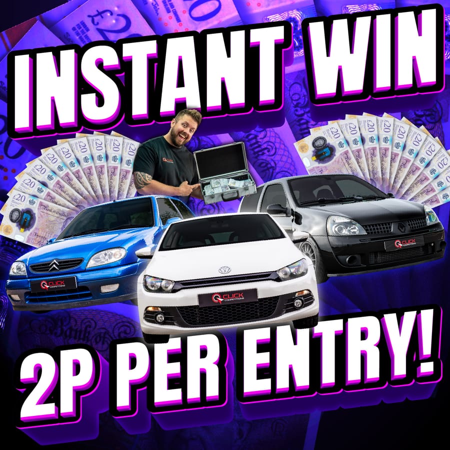 225,000+ Instant Wins Including 3 Cars - 2p Entry!