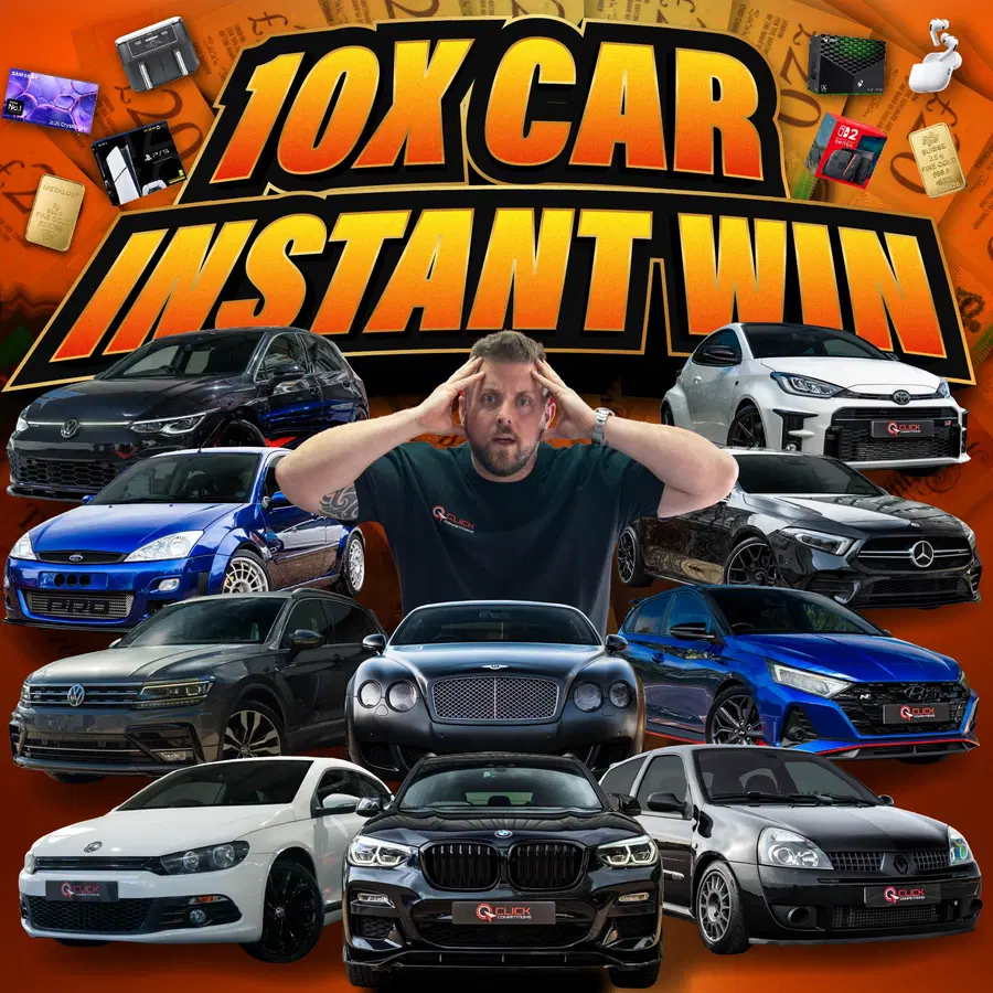 OVER 125,000 INSTANT WINS INCLUDING 10 CARS + £2,000 END PRIZE! *1 IN 4 CHANCE OF WINNING*