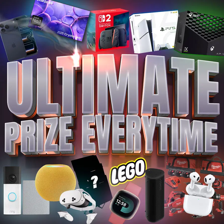 The Ultimate Prize Every Time! Cash, Tech & Tools!