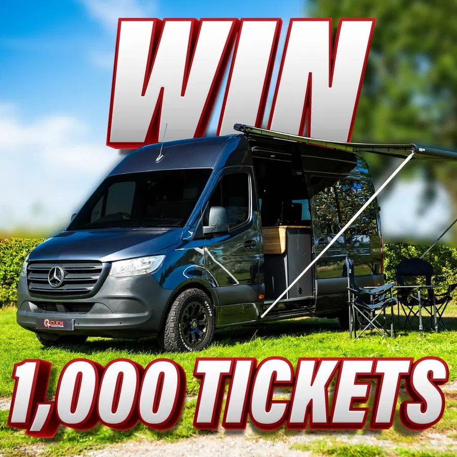 Win 1,000 Tickets into the Mercedes-Benz Sprinter Campervan + £1,000 Cash Competition!