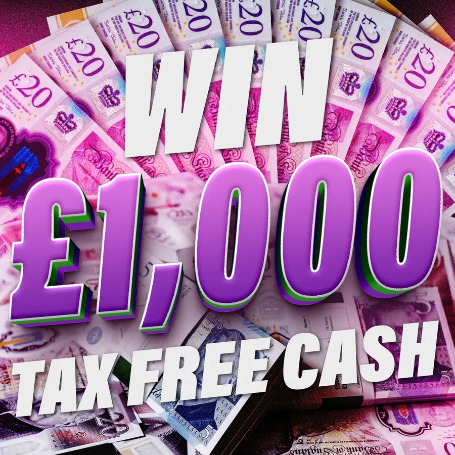 Win £1,000 Tax Free Cash For Just 10p!