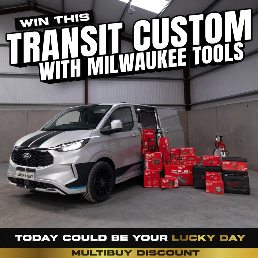 Ford Transit Custom Sport + Your Choice of Milwaukee Tools or £3,500 CASH