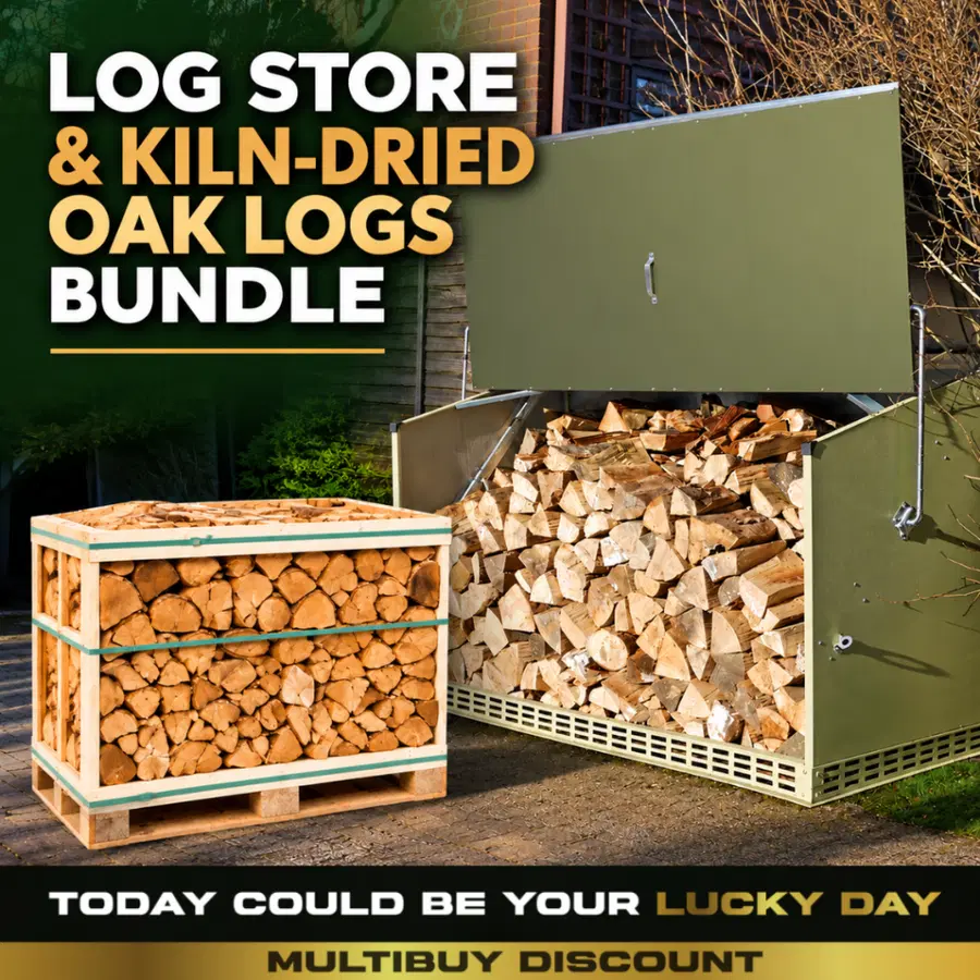 Log Store with Kiln-Dried Oak Logs (Auto Draw)