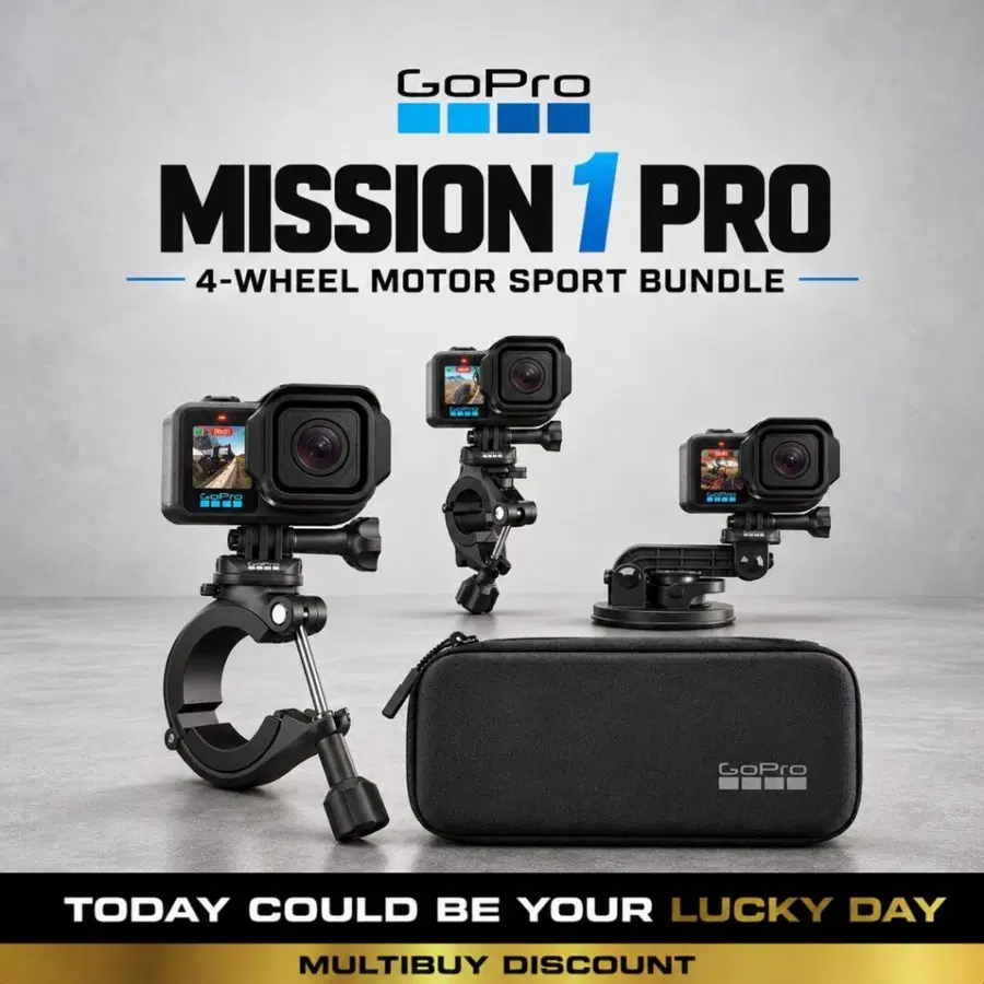 GoPro MISSION 1 PRO 4-Wheel Motor Sport Bundle