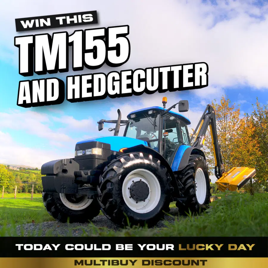 New Holland TM155 with McConnel PA6067 Hedge Cutter
