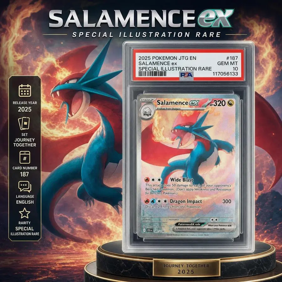 2025 POKEMON JTG EN-JOURNEY TOGETHER #187 SALAMENCE ex SIR