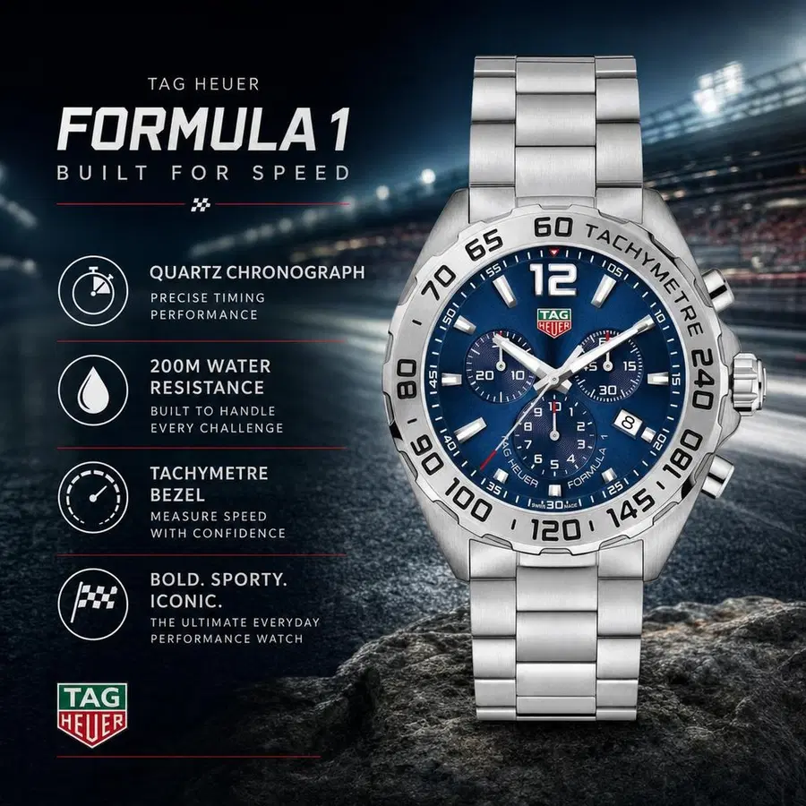 TAG Heuer Formula 1 Quartz Chronograph 43mm Mens Watch