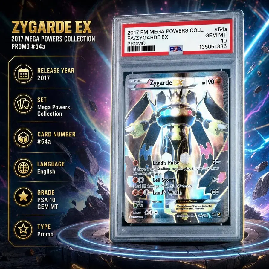 PSA 10 2017 POKEMON MEGA POWERS COLLECTION PROMO #54a FA/ZYGARDE EX