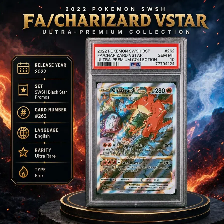 2022 POKEMON SWSH BLACK STAR PROMO #262 FA/CHARIZARD VSTAR